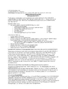 Referrals for adult Behavioral Health Case Management must be mailed to: Targeted Case Management UnitN. Delaware Ave - 4A, Philadelphia, PA 19123 