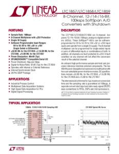 LTC1857/LTC1858/LTC1859 - 8-Channel, Bit, 100ksps SoftSpan A/D Converters with Shutdown