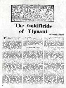 The Goldffelds of Tipnanl By Stewart Redwood PHOTOS BY AUTHOR