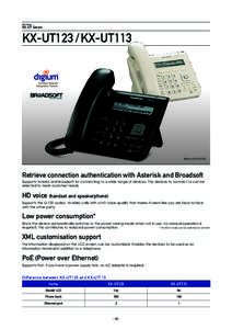 SIP Phone  KX-UT Series KX-UT123 / KX-UT113