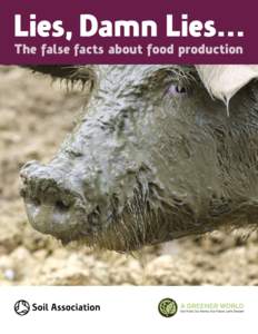 Lies, Damn Lies… The false facts about food production 2 Soil a ssoc i at ion and a greener worl d  Introduction