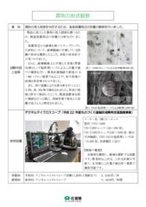 異物の形状観察 事 例  試験内容