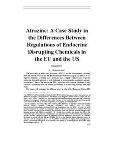 Atrazine / Organochlorides / Triazines / Agriculture / Medicine / Syngenta / Tyrone Hayes / Endocrine disruptor / Federal Insecticide /  Fungicide /  and Rodenticide Act / Herbicides / Soil contamination / Environment