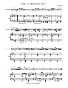 Sonata for Clarinet and Piano Clarinet in Bb #q =[removed] Ï. & 8 Å r . Ï Ï. Ï 4