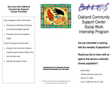 Services that Oakland Community Support Center Provides Oakland Community Support Center