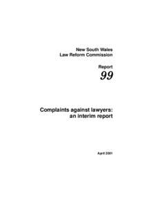 New South Wales Law Reform Commission Report 99