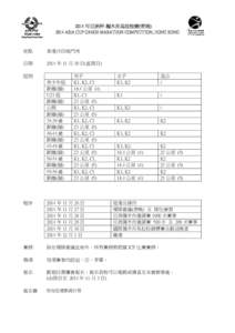 2014 年亞洲杯-獨木舟馬拉松賽(香港) 2014 ASIA CUP CANOE MARATHON COMPETITION, HONG KONG 地點  香港沙田城門河