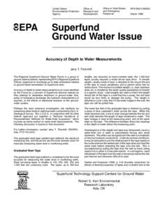 Superfund GW Issue Paper: Accuracy of Depth to Water Measurements