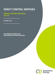DIRECT CONTROL SERVICES ANNUAL PRICING PROPOSAL[removed]APRIL[removed]DELIVERING EFFICIENT AND