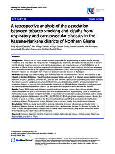 A retrospective analysis of the association between tobacco smoking and deaths from respiratory and cardiovascular diseases in the Kassena-Nankana districts of Northern Ghana
