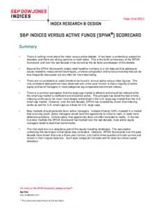 S&P Indices Target Date Scorecard