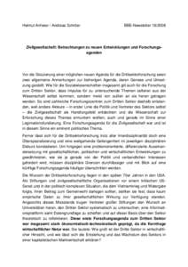 Helmut Anheier / Andreas Schröer  BBE-Newsletter[removed]