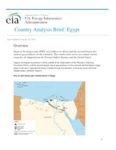 Country Analysis Brief: Egypt
