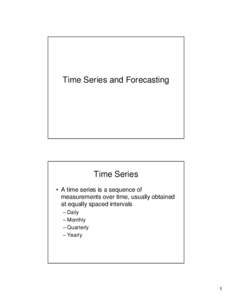 Microsoft PowerPoint - Time Series and Forecasting.ppt