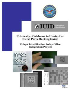 IUID  Item Unique Identification  University of Alabama in Huntsville: