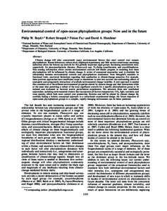 Biological oceanography / Planktology / Ecology / Cyanobacteria / Synechococcus / Phytoplankton / Spring bloom / Diatom / Plankton / Biology / Water / Aquatic ecology