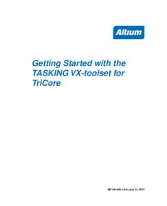 Getting Started with the TASKING VX-toolset for TriCore