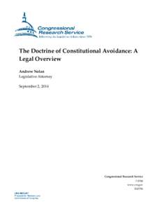 The Doctrine of Constitutional Avoidance: A Legal Overview