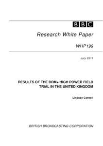 BBC Research & Development White Paper WHP199