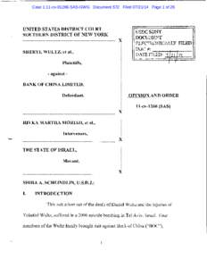 Case 1:11-cv[removed]SAS-GWG Document 572 Filed[removed]Page 1 of 26  UNITED STATES DISTRICT COURT SOUTHERN DISTRICT OF NEW YORK  --------------------------------------------------------