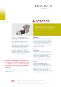 Powered by ITI  Industrial Machinery  Moog in Germany uses SimulationX to