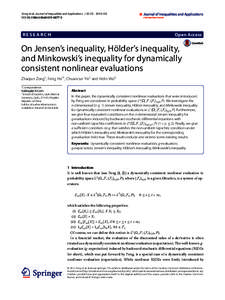 On Jensen’s inequality, Hölder’s inequality, and Minkowski’s inequality for dynamically consistent nonlinear evaluations