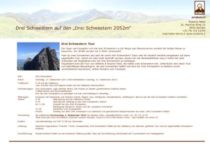 erlebnis.li  Drei Schwestern auf den „Drei Schwestern 2052m“ Rosaria Heeb St. Martins-Ring 12