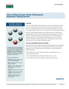 Cisco Unified Contact Center Performance Assurance Testing Service