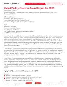 Volume 17, Number 2  United Poultry Concerns www.upc-online.org