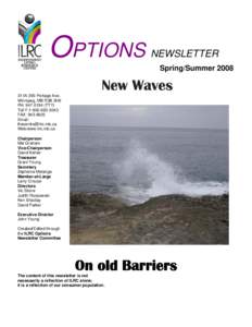 OPTIONS  NEWSLETTER Spring/Summer[removed]New Waves