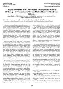 Goldschmidt 2000 September 3rd–8th, 2000 Oxford, UK. Journal of Conference Abstracts Volume 5(2), 217