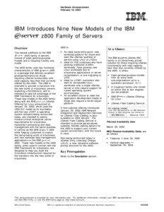 Server hardware / IBM System z / AS/400 / Power Architecture / Z/Architecture / Multiprise / Z/OS / IBM Parallel Sysplex / Linux on System z / Computing / Computer architecture / Classes of computers