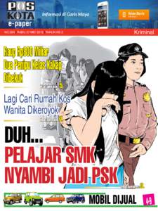 Kriminal  NO.399 l rabu 27 mei 2015 l TAHUN KE-2 Raup Rp800 Miliar Dua Penipu Kelas Kakap