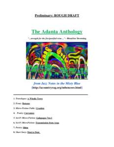 Preliminary: ROUGH DRAFT  The Adanta Anthology 
