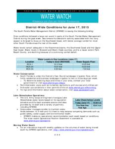 South Florida Water Management District / Lake Okeechobee / Palm Beach County /  Florida / Irrigation / St. Johns River Water Management District / Geography of Florida / Florida / Everglades