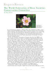 RogersRoses The World Federation of Rose Societies Conservation Committee