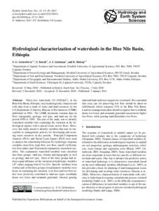 Hydrol. Earth Syst. Sci., 15, 11–20, 2011 www.hydrol-earth-syst-sci.netdoi:hess © Author(sCC Attribution 3.0 License.  Hydrology and