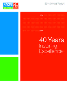 2014 Annual Report 1974	1975	1976	1977	1978	1979 	1980	1981	1982	1983	 1984	1985	 1986	1987	1988	 1989 	1990	1991	1992	1993	 1994	1995	 1996	1997	1998	 1999