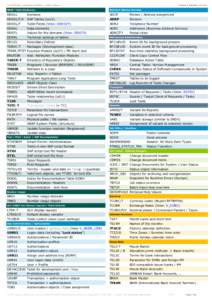 List of SAP tables  (Customizing & Operational) – Sorted by Category Overview of Important SAP Tables