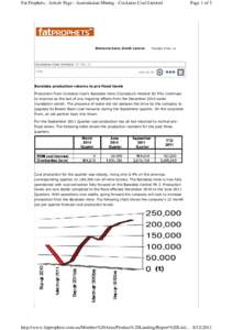 Energy / Coal / Chemistry / Baralaba /  Queensland / Economic geology / Coal mining