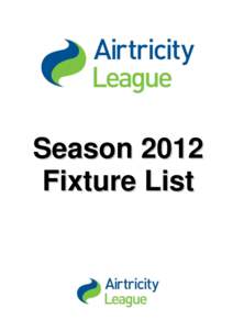 Season 2012 Fixture List