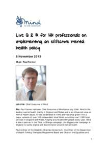 Microsoft Word - Mind Webinar Speaker Bios - 8 November 2013.doc