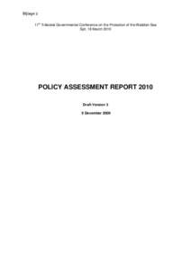 Policy assesment report 2010