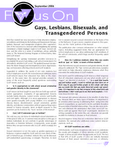 September[removed]F us On Gays, Lesbians, Bisexuals, and