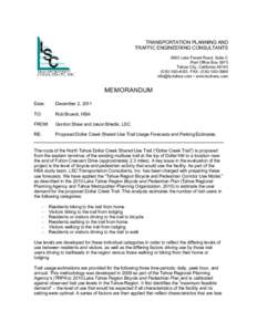 North Tahoe Trail Usage Memo v2 FINAL