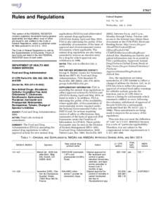 Food and drink / Pharmacology / Eli Lilly and Company / Phenols / Pork / Ractopamine / Tylosin / Title 21 of the Code of Federal Regulations / Code of Federal Regulations / Medicine / Health / Food law