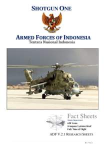 SHOTGUN ONE  ARMED FORCES OF INDONESIA Tentara Nasional Indonesia  Fact Sheets