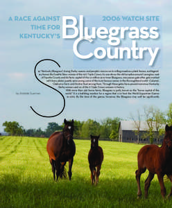 Bluegrass Country A Race against time for Kentucky’s