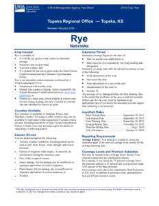 Rye Crop Insurance in Nebraska