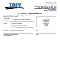 DLD-5 Voluntary Surrender of License
